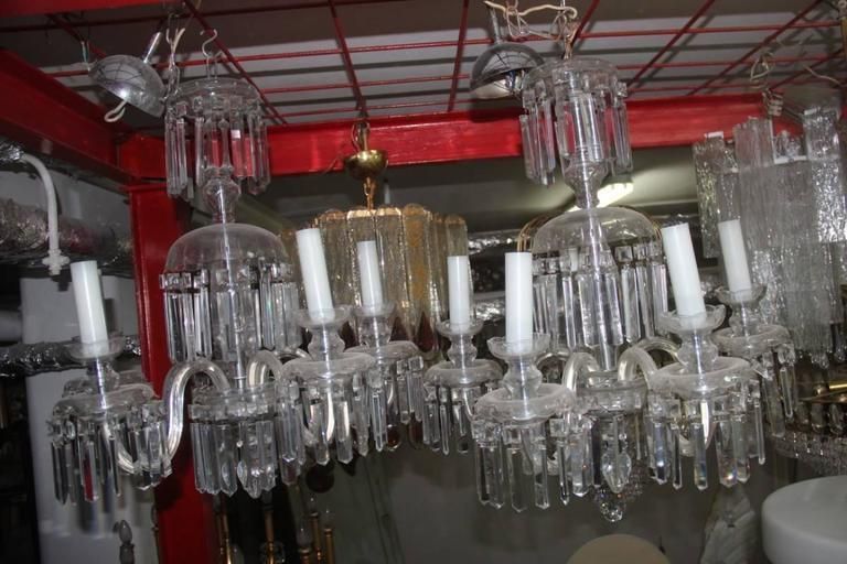 Pair Crystal Chandeliers 1950 Bohemia Elegant And Chic photo vinterior