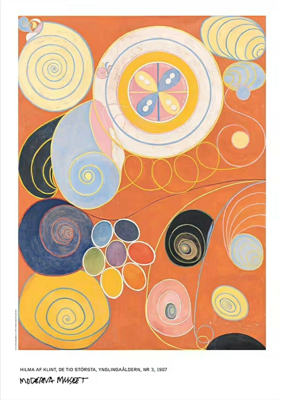 Original Hilma Af Klint Poster   The Ten Largest   Youth No. 3   Stunning Original Print