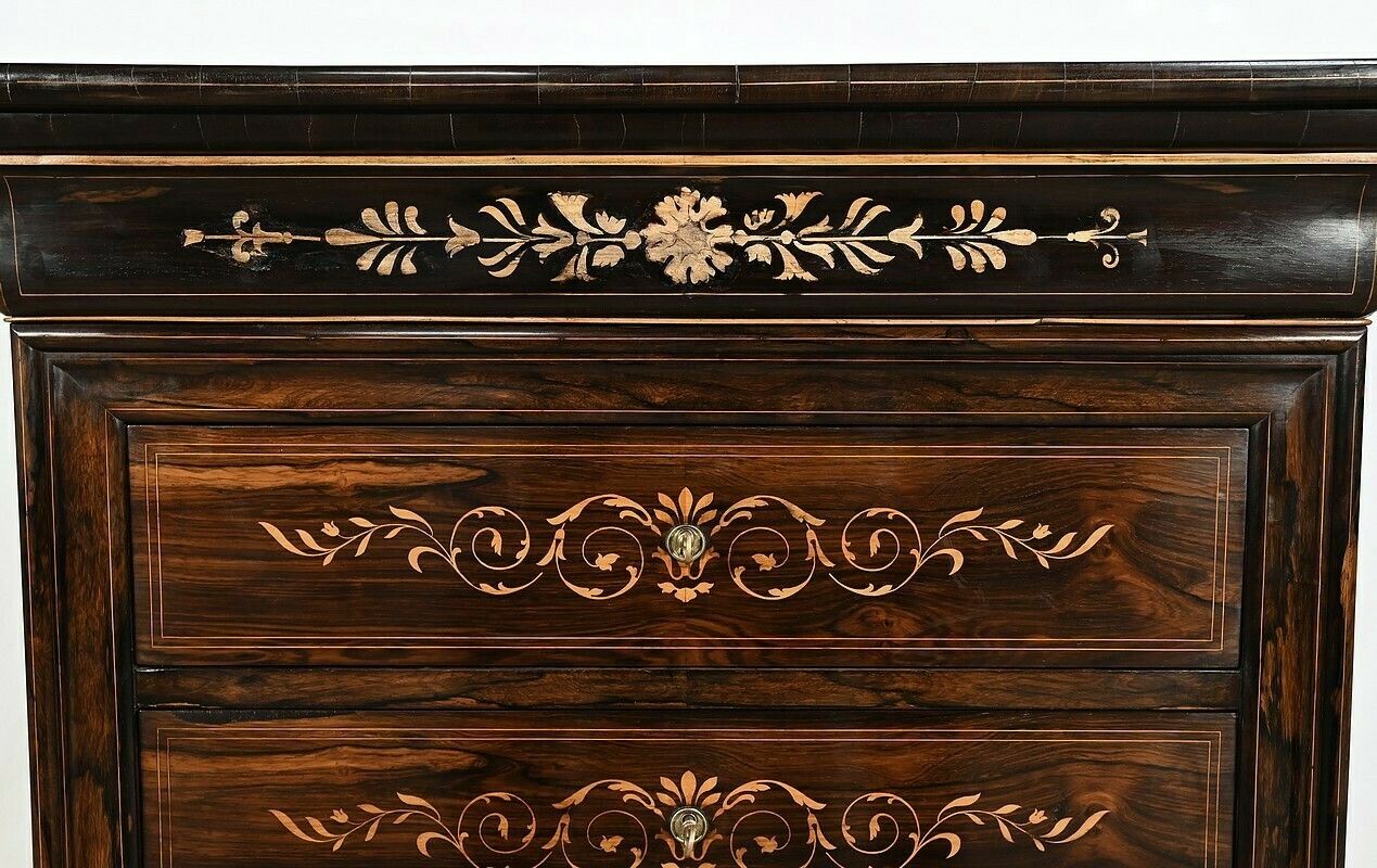 Furniture Small Commode Marquetry, Charles X Period – Early 19th Century photo