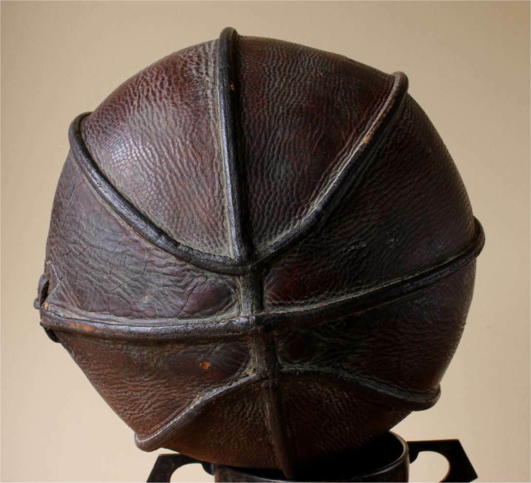 950.0 Antique 8 Panel Laced Leather Basketball. Spalding Outseam Ball. C1915. photo
