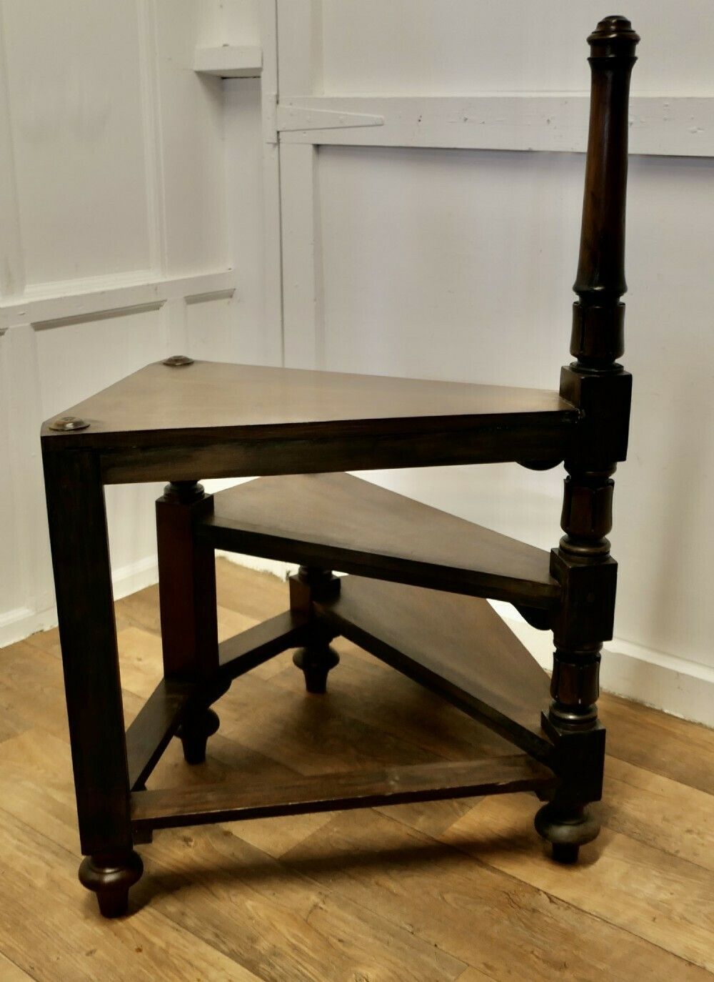 Heavy Victorian Spiral Library Steps With Turned Supports photo Home Decor