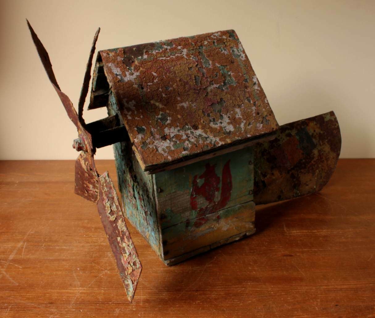 Belgium Folk Art Wooden Garden Windmill House. Scratch Built Decorative. photo Home Decor