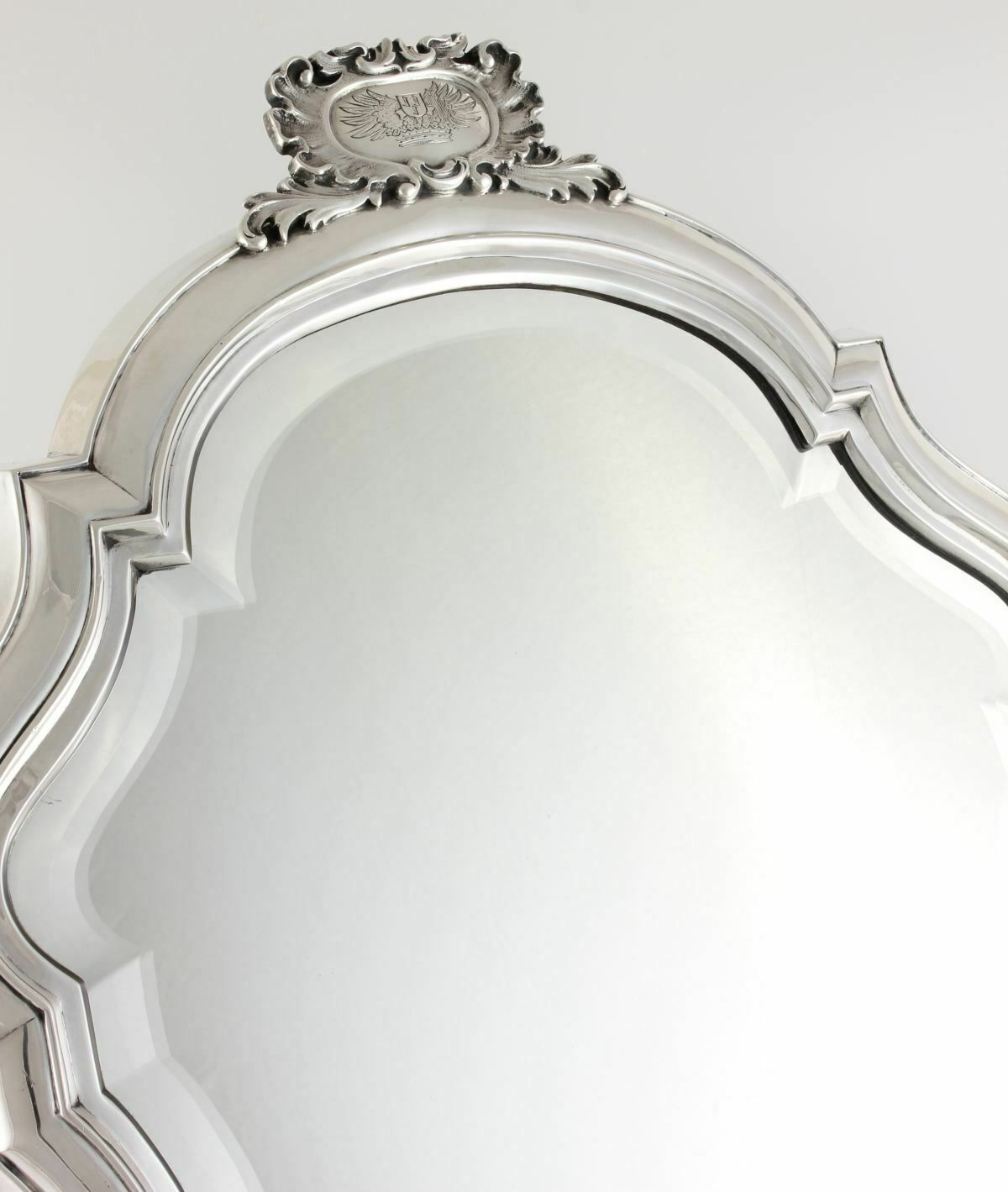 German 900 Silver Easel Dressing Table Mirror. Elimeyer Dresden. C1900. photo furniture