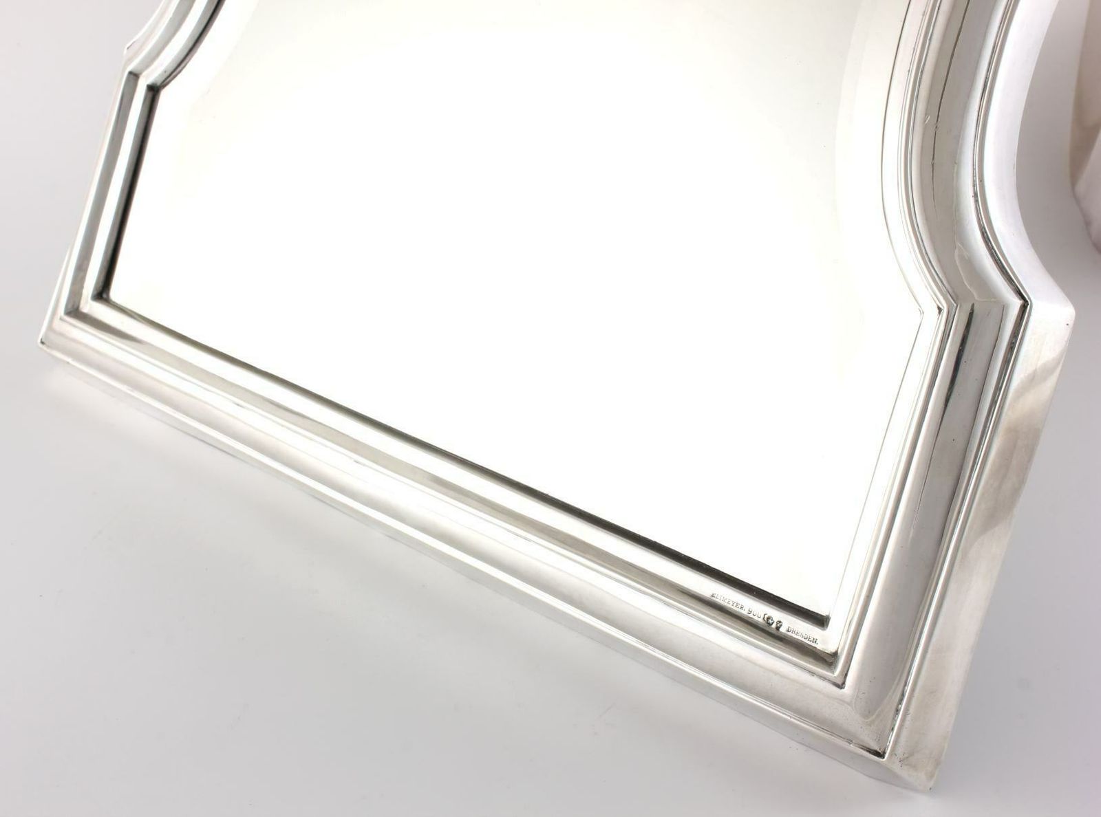 Home Decor German 900 Silver Easel Dressing Table Mirror. Elimeyer Dresden. C1900. photo