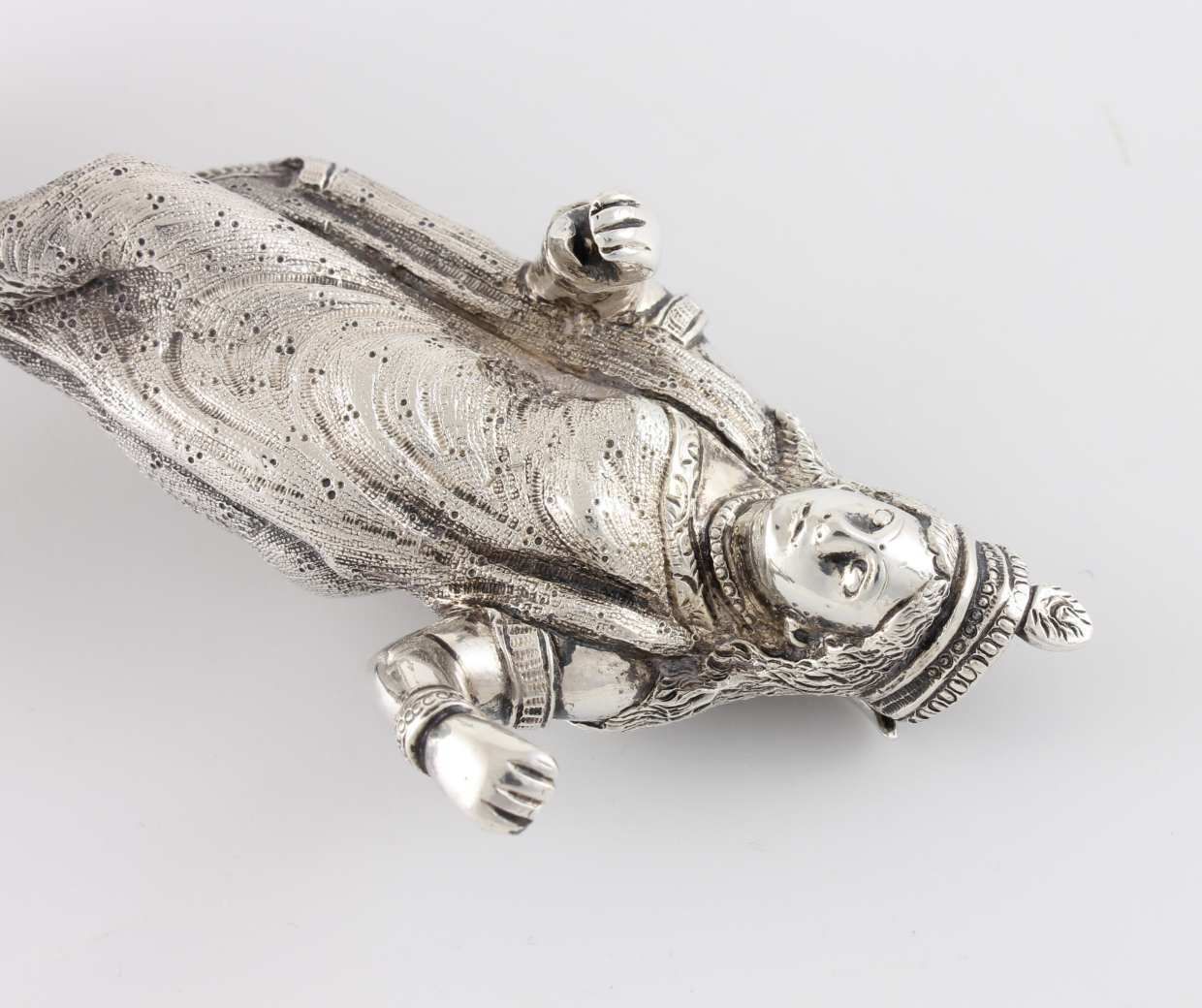 photo for sale Indian Silver Figure Menu Holders. Photo Card Clips. Tp Dass Calcutta. C1880.