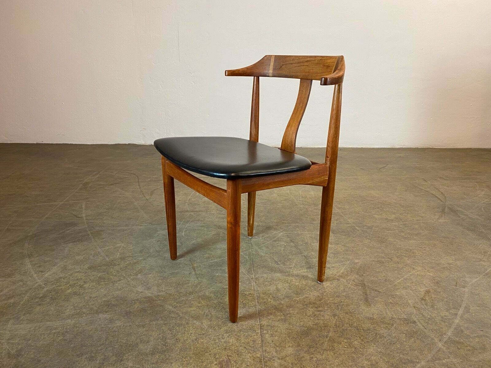 Set Of 2 Danish Dining Chairs Teak Mid Century Vintage 60s Chair photo vinterior