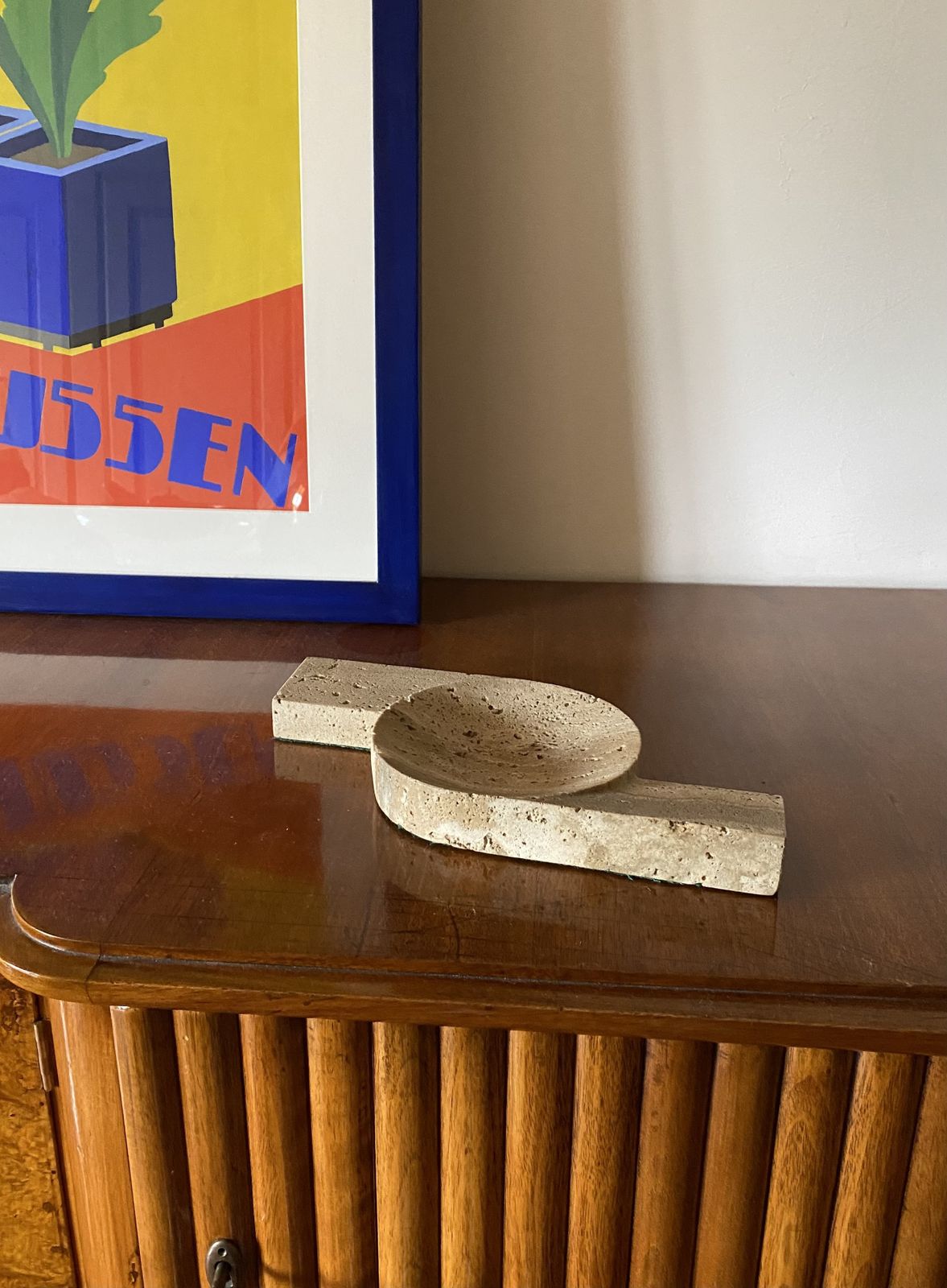 Brutalist Travertine Ashtray, Cerri Nestore, Italy, 1970s photo furniture