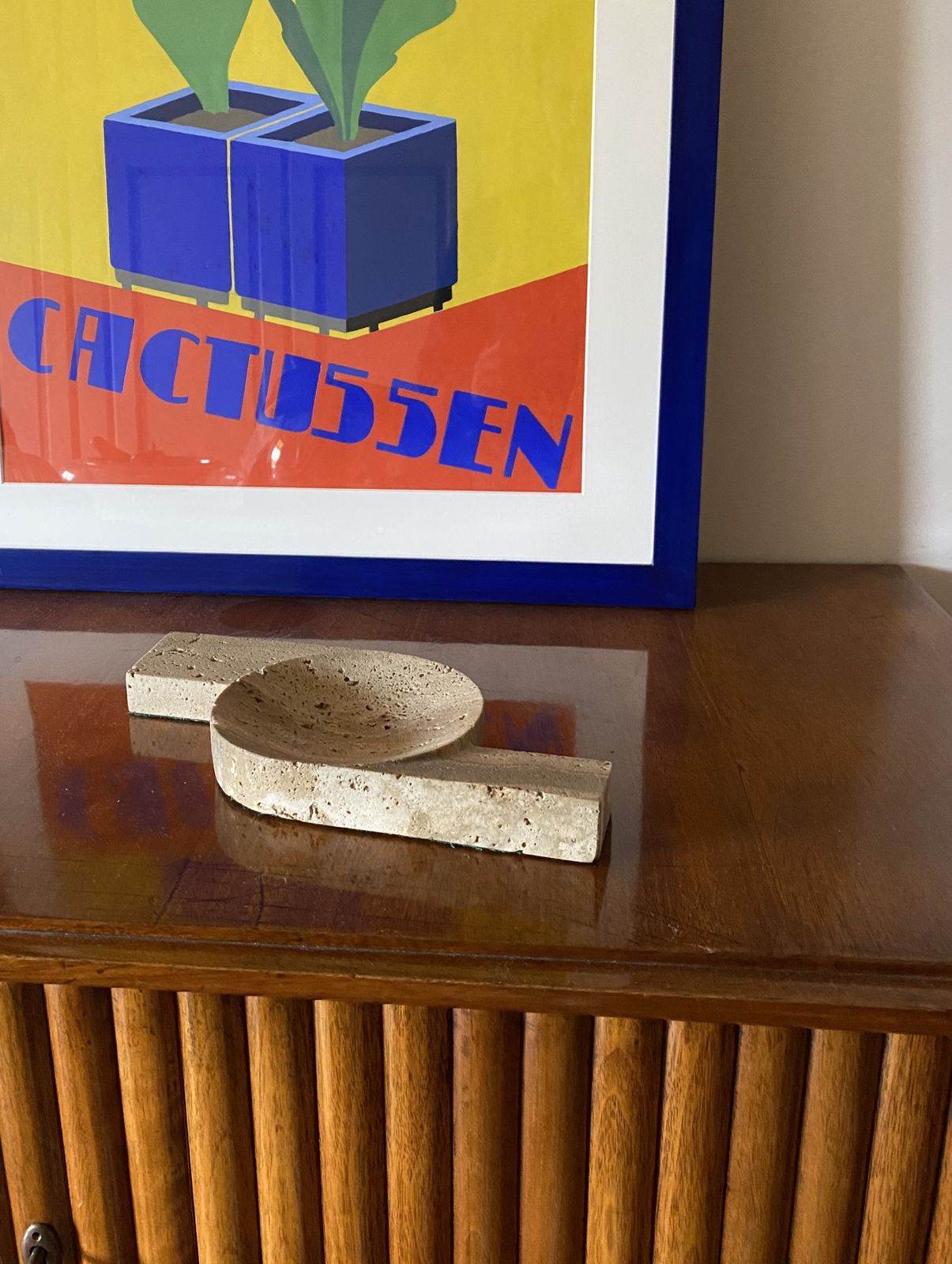 photo for sale Brutalist Travertine Ashtray, Cerri Nestore, Italy, 1970s
