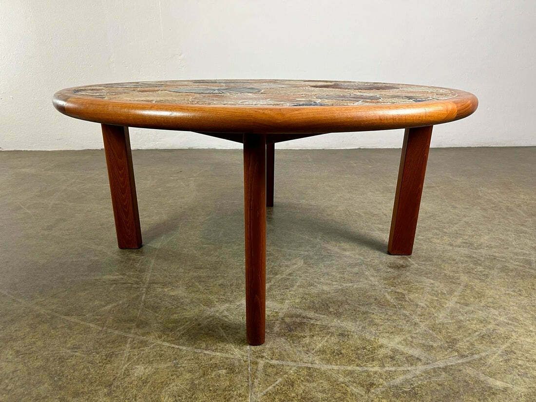 Coffee Table Tue Poulsen Haslev Teak Ceramic Tiles Mid Century photo 1150.0