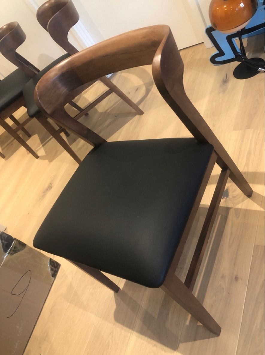 Beautiful Chiswick Chairs (Set Of 4)   Walnut And Black   100% Perfect Condition photo for sale