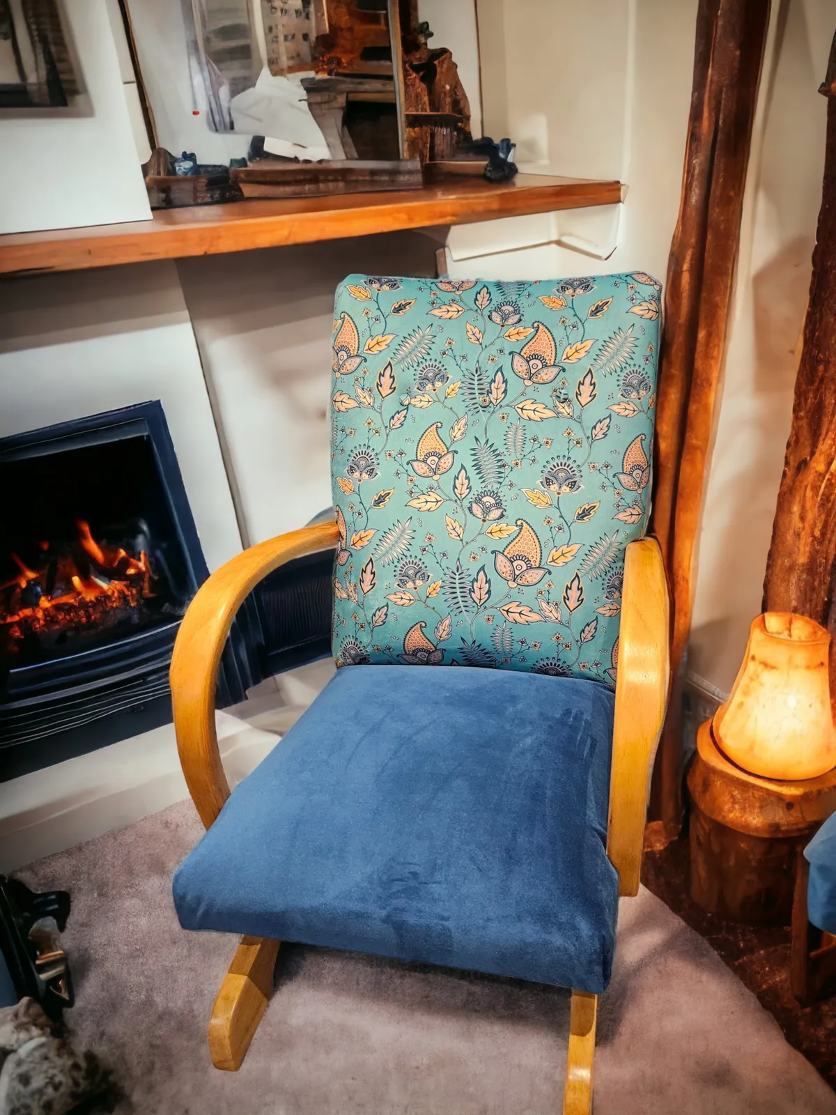 1950's Bentwood Reupholstered Rocking Chair photo Furniture