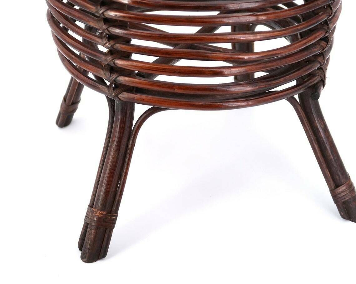 French Dark Bamboo Planter, 1960s / Mid Century Modern, Plant Stand, France, Rattan photo for sale