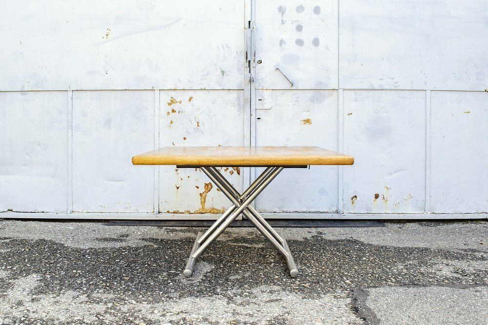 Adjustable Table In Metal And Wood, Italy, 1960s photo vinterior