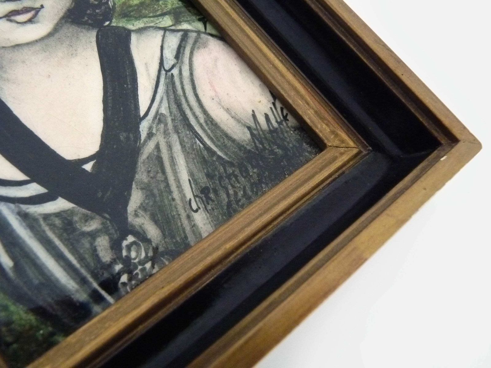 Plaque céramique portrait, par Christian Mahe photo Art