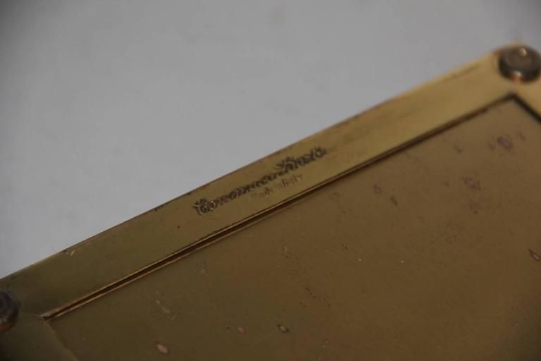 Tommaso Barbi Bottega Gadda, 1970s , Brass Clock Bowl Italian Design photo furniture