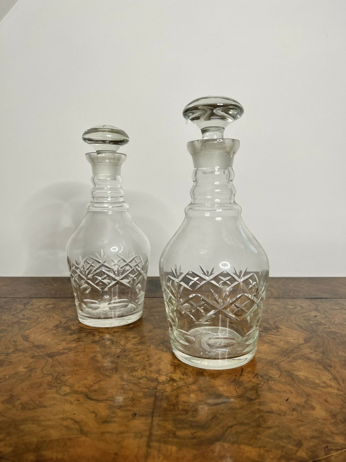 Wonderful Pair Of Victorian Cut Glass Decanters photo for sale