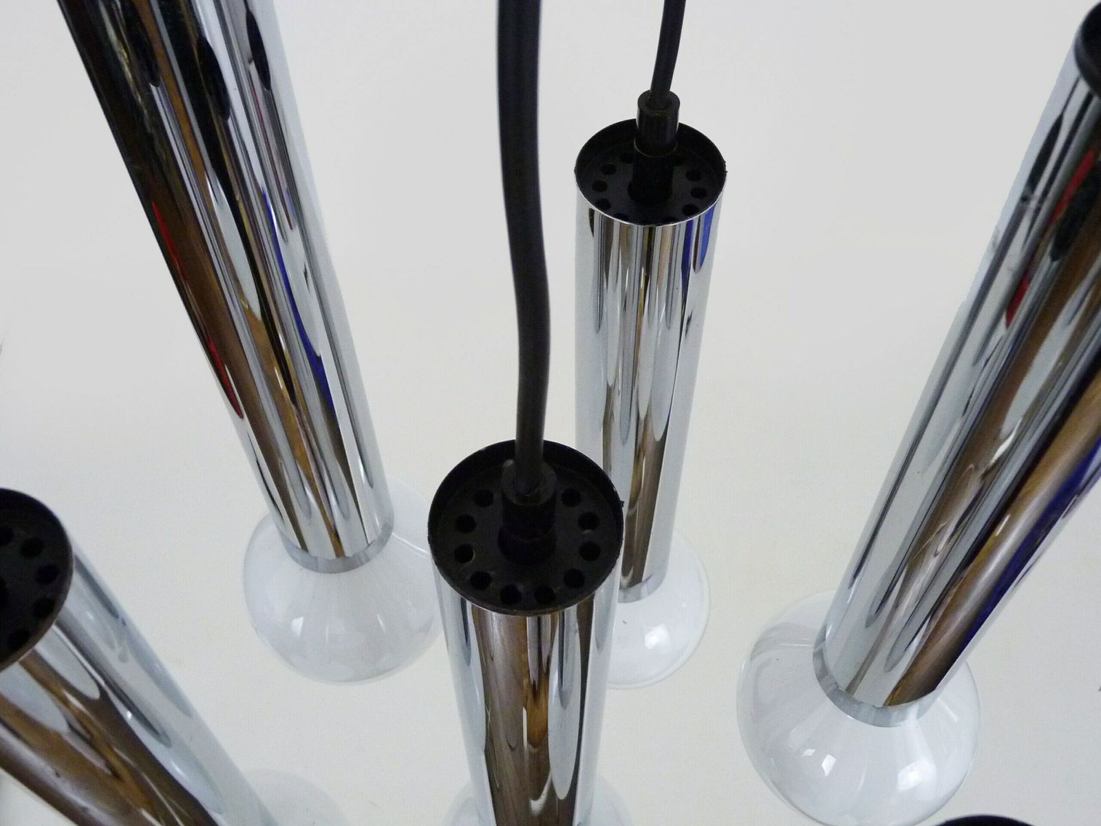 Vintage Chrome Metal Waterfall Pendant Light With 7 Lights Doria Leuchten photo buy