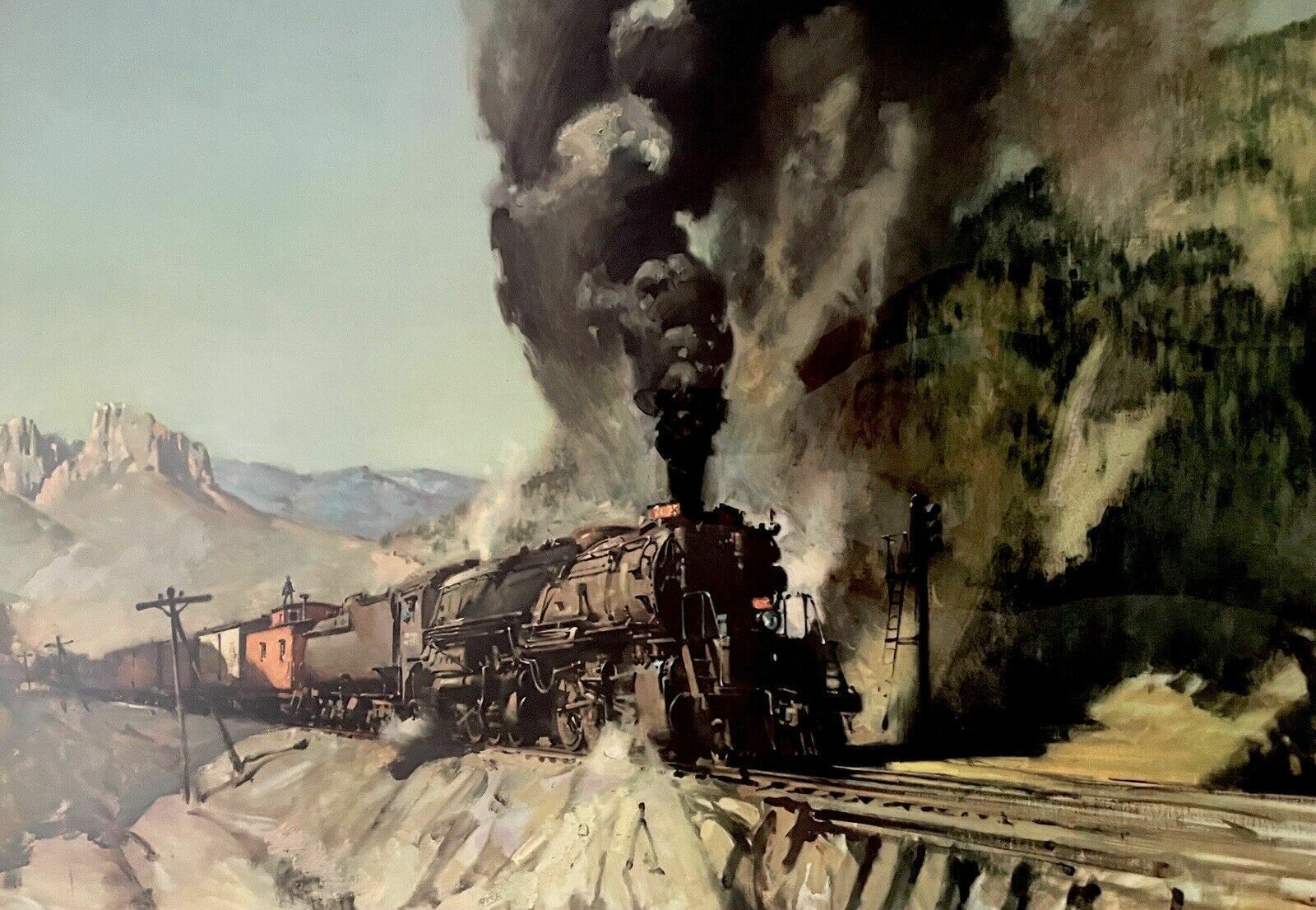 Vintage Framed Print Of “The Gradient” By Terence Cuneo 1967 Frost & Reed photo Art