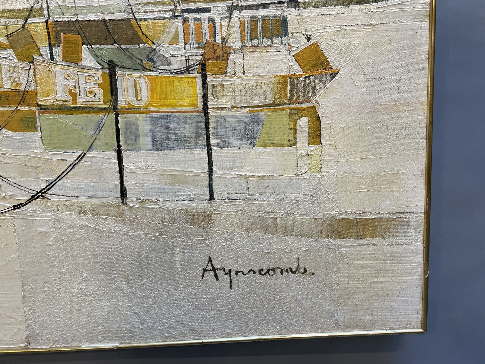 Oil On Board "Folkestone Harbour", Signed , Retailed Liberty & Co photo Art
