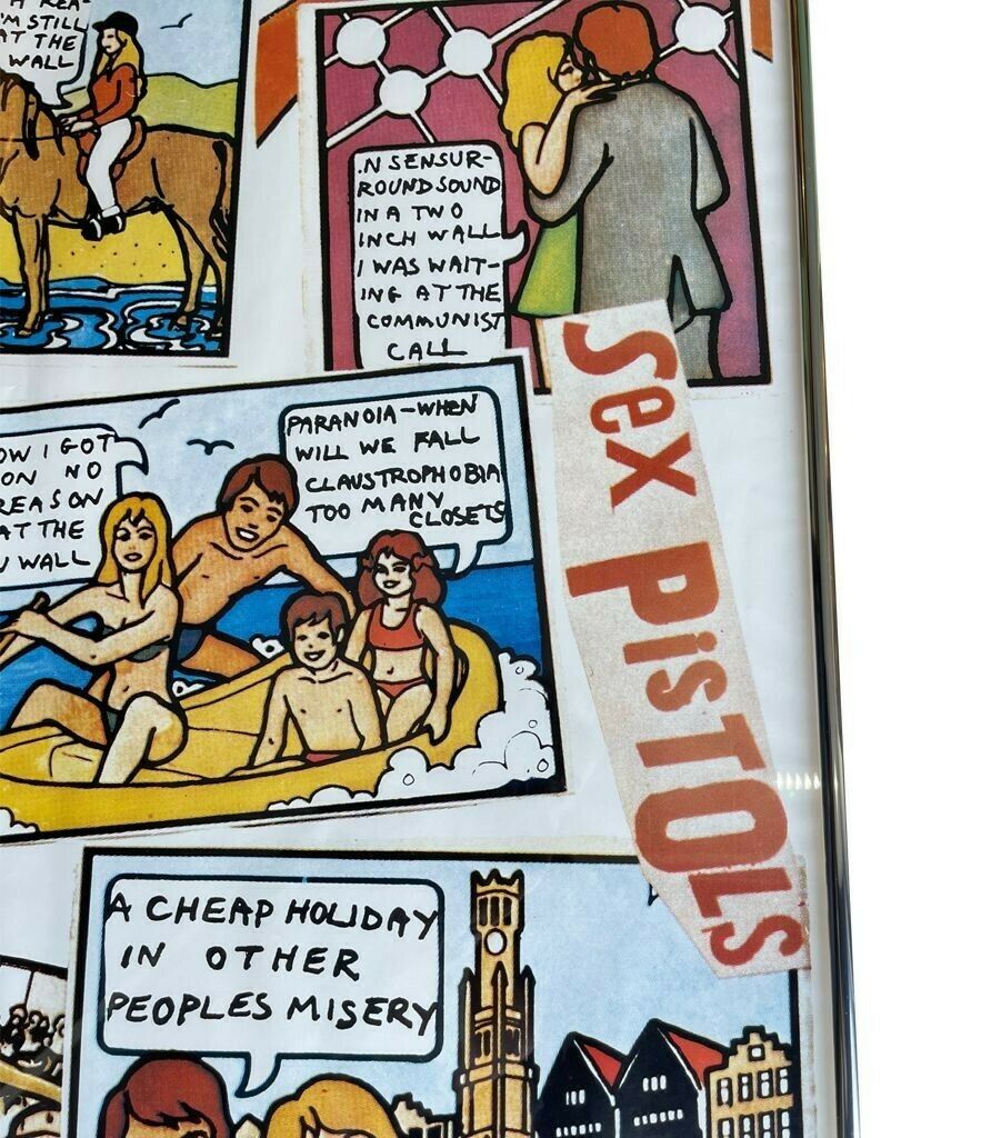 An Orignal Promotional Poster For The Sex Pistols "Holidays In The Sun" By Jamie Reid. photo 1750.0