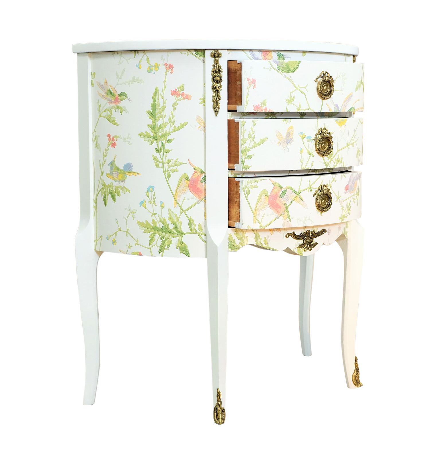 Louis XV Style Chest With Floral Design And Marble Tops photo 2100.0