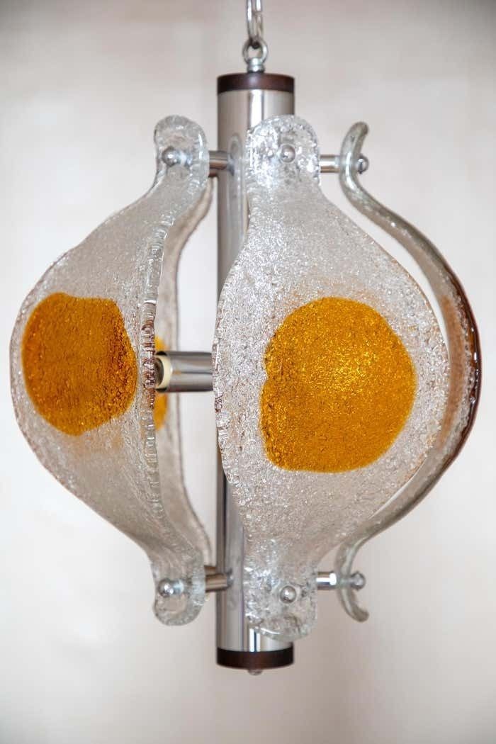 Mid Century Modern Murano Glass Chandelier By Mazzega Murano, Italy, 1970s photo furniture
