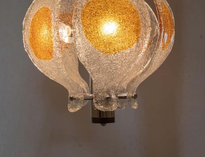 Mid Century Modern Murano Glass Chandelier By Mazzega Murano, Italy, 1970s photo vinterior