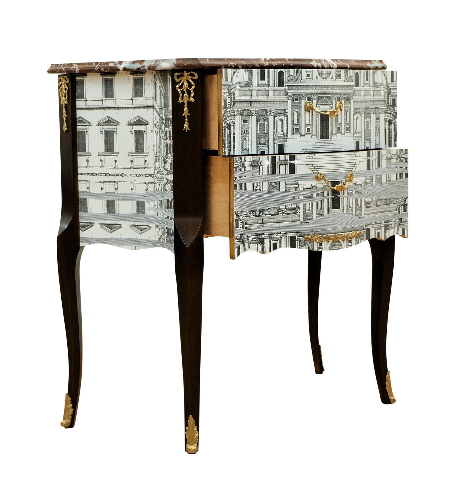 Fornasetti Design Two Drawer Chest With Marble Top photo 1400.0