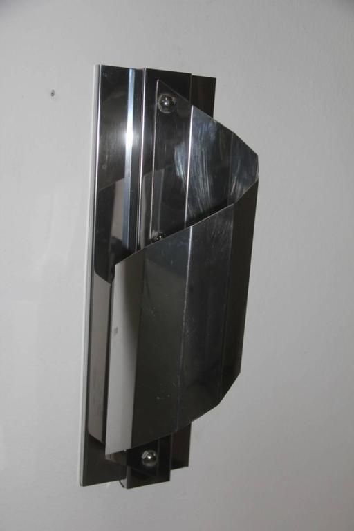 Big 1970 Pair Of Stainless Steel Spiral Wall Italian Design photo 720.0