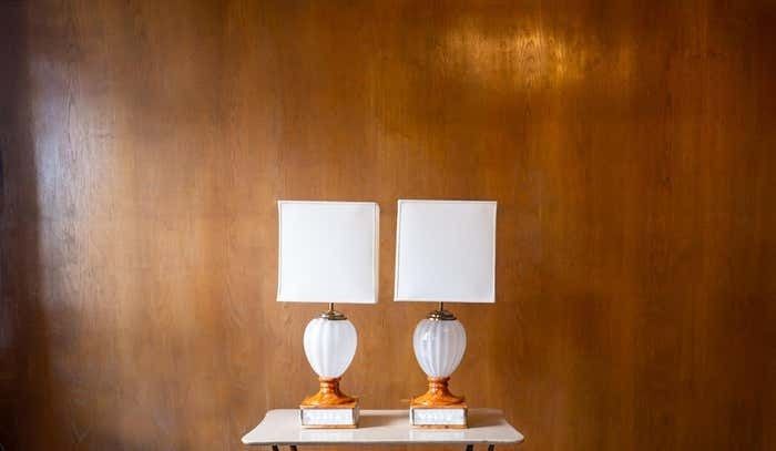 Hollywood Regency Tommaso Barbi Table Lamp, Ceramic, Murano Glass, Italy 1970s photo furniture