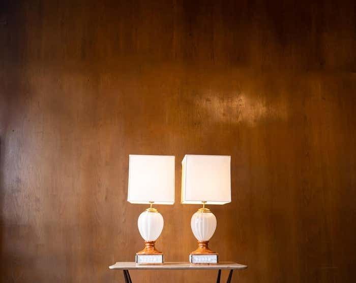 Hollywood Regency Tommaso Barbi Table Lamp, Ceramic, Murano Glass, Italy 1970s photo for sale