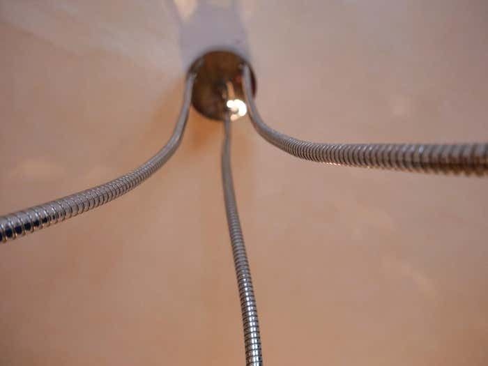 Space Age Pendant Lamp With Three Arms Made Of Chrome By Goffredo Reggiani, Italy 1970s photo Lighting