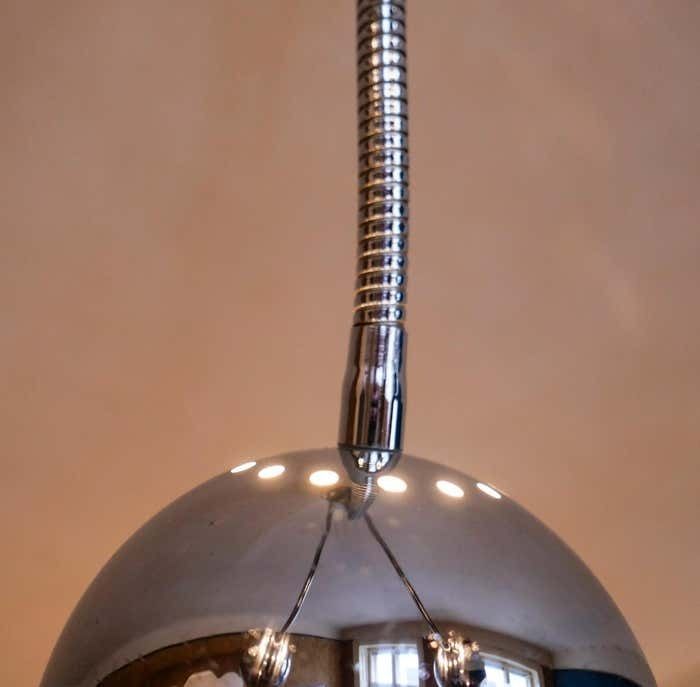 Space Age Pendant Lamp With Three Arms Made Of Chrome By Goffredo Reggiani, Italy 1970s photo buy