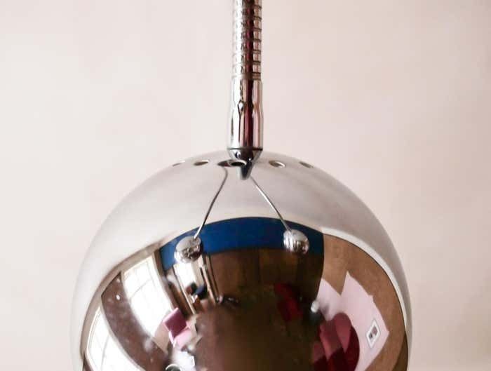 photo buy Space Age Pendant Lamp With Three Arms Made Of Chrome By Goffredo Reggiani, Italy 1970s