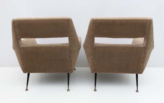 Coppia Di Poltrone Moderne Di Metà Secolo Gigi Radice Per Minotti Italia, Anni '50 photo furniture