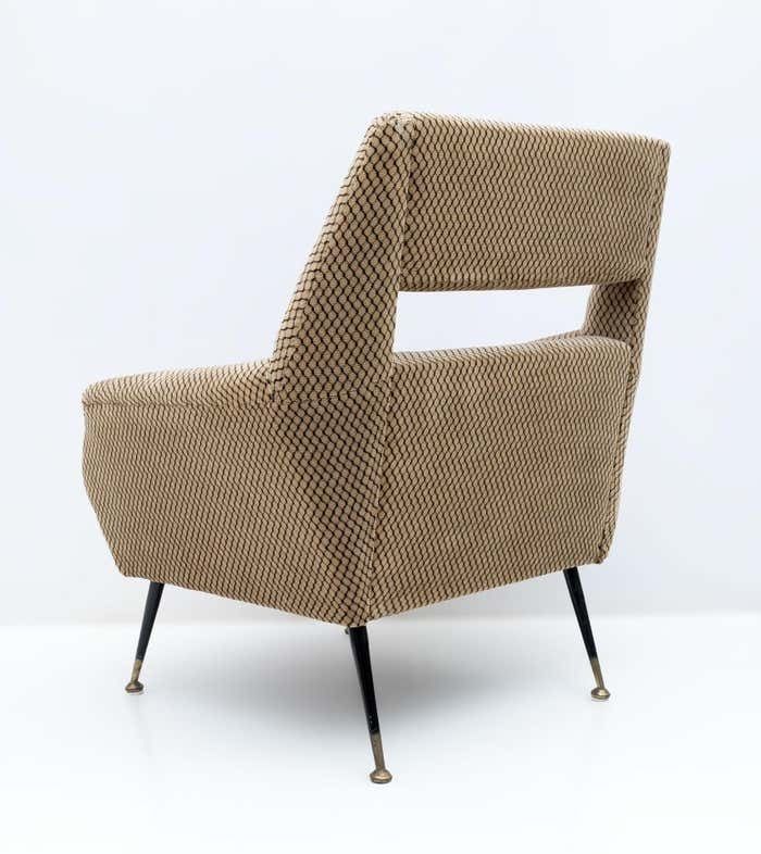 Coppia Di Poltrone Moderne Di Metà Secolo Gigi Radice Per Minotti Italia, Anni '50 photo for sale