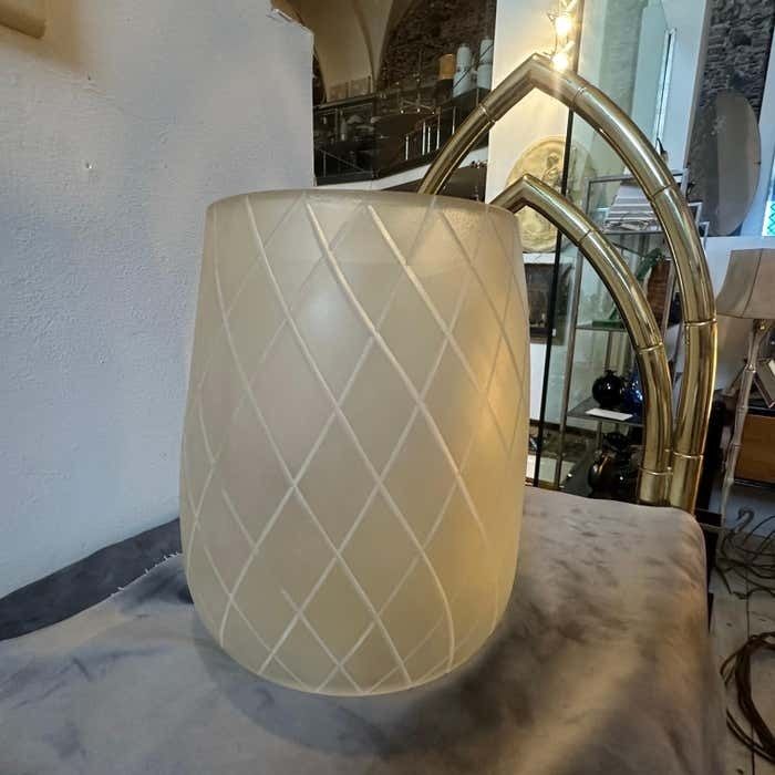 1950s Barovier Style Mid Century Modern Gold And Clear Murano Glass Vase photo vinterior