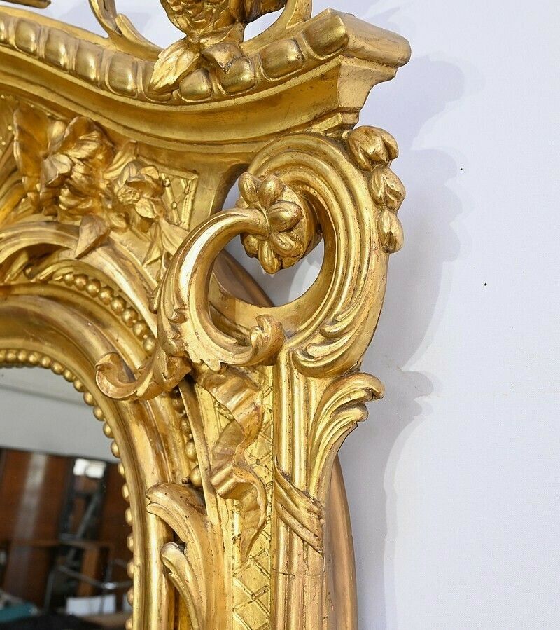 photo vintage Important Louis XV Mirror In Gilded Wood – Early 19th Century