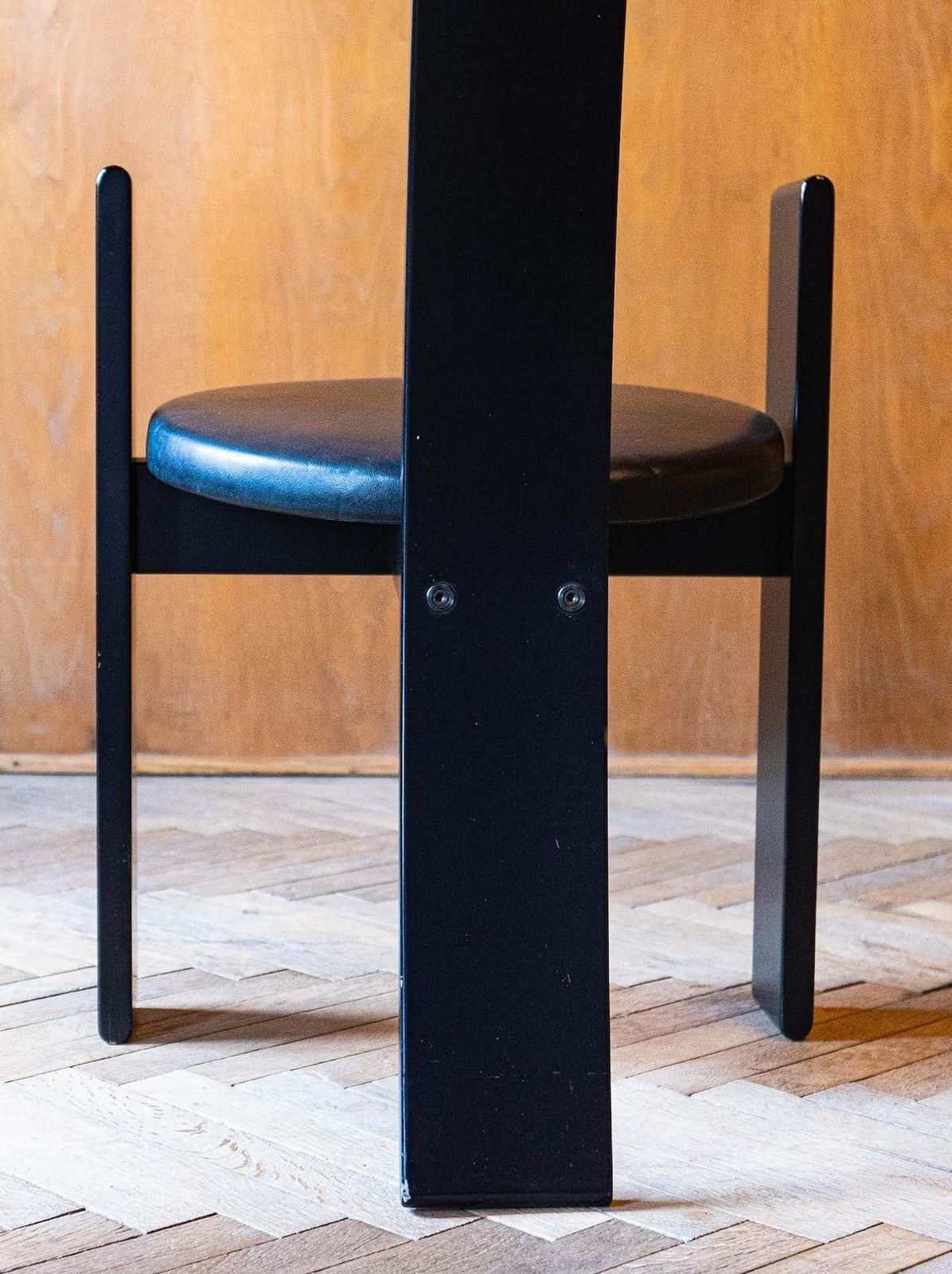 photo furniture Mid Century Modern Wooden “Golem” Dining Room Chairs By Vico Magistretti, Italy 1969