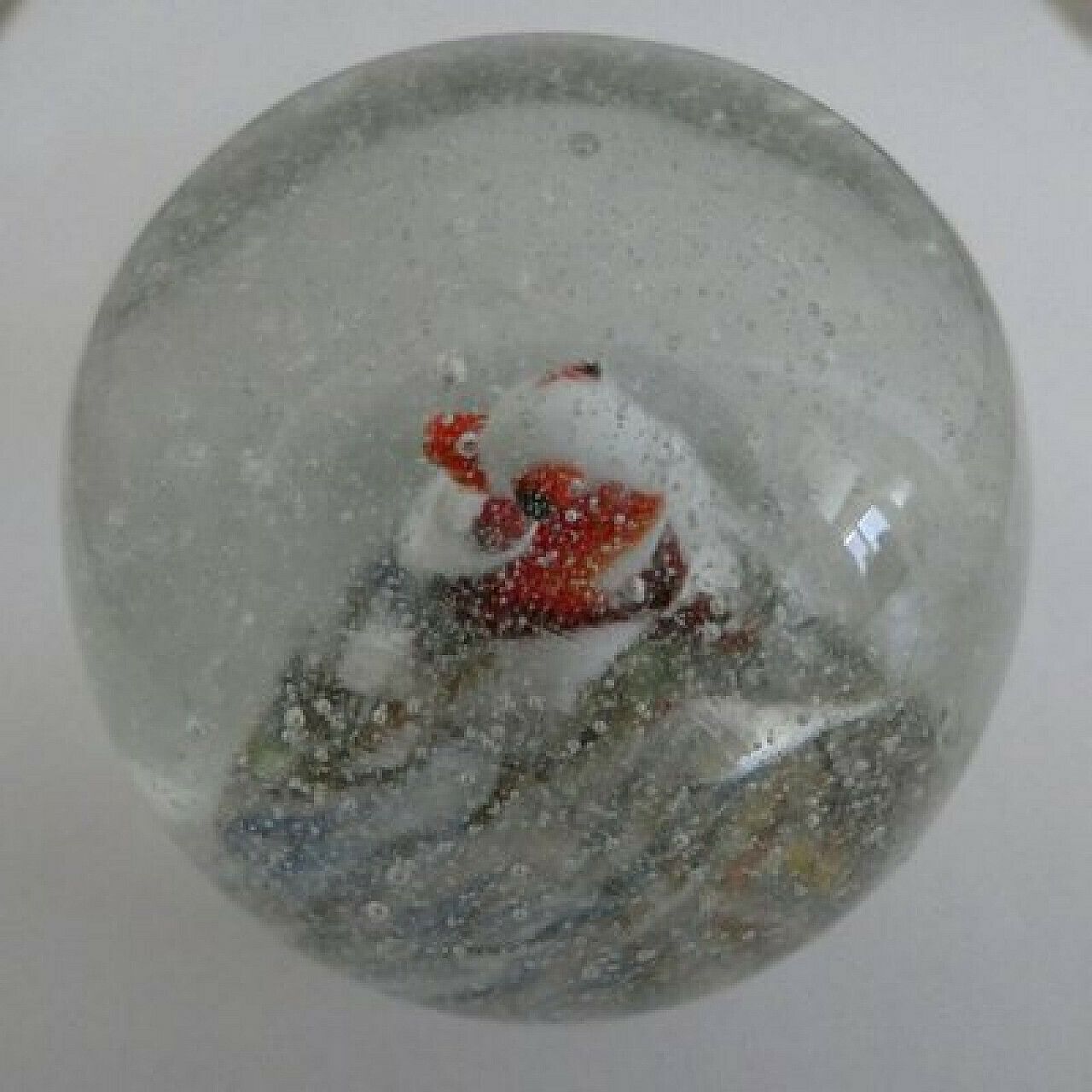 Murano Glass Paperweight With Penguin And Snowflakes, 1920s photo 252.0