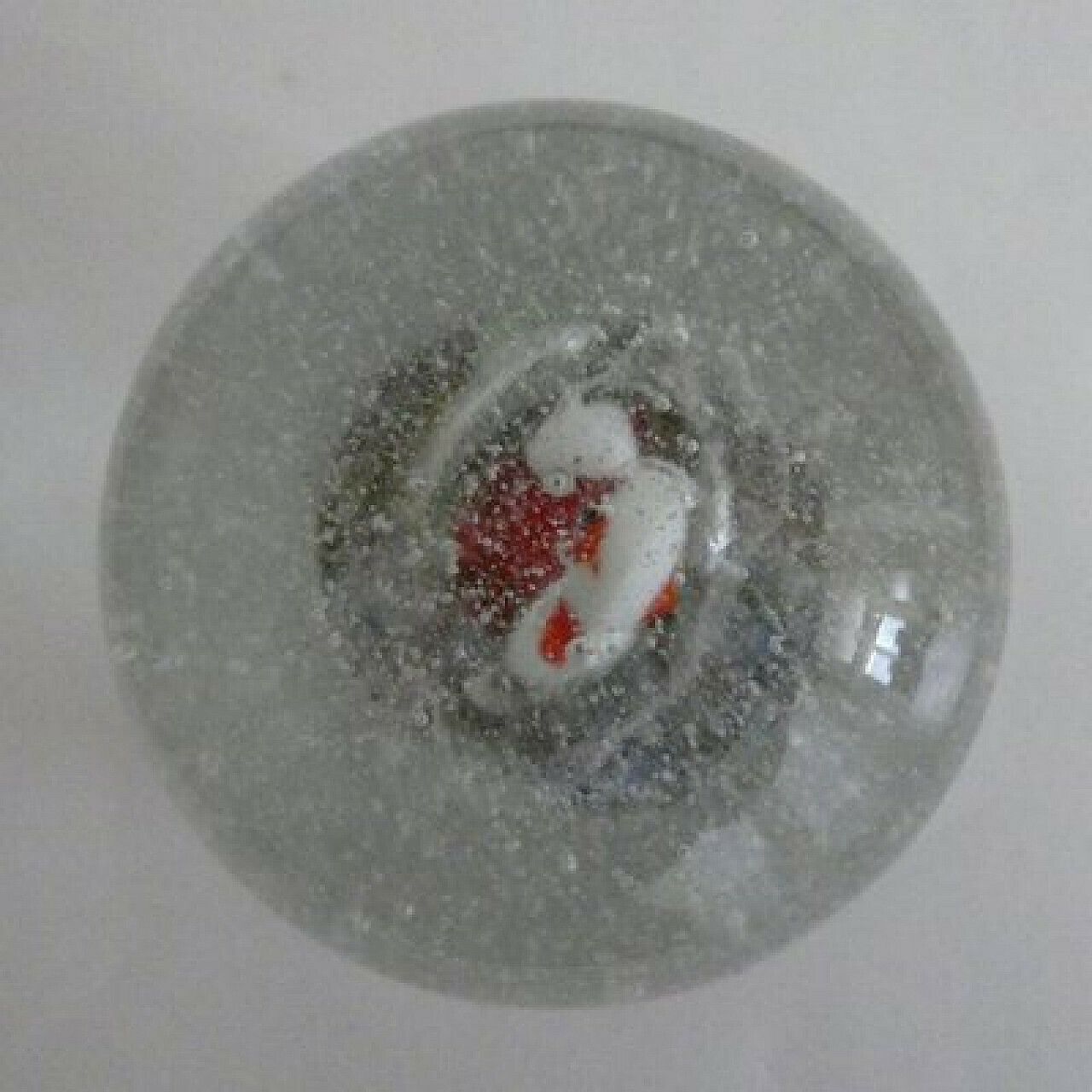 Murano Glass Paperweight With Penguin And Snowflakes, 1920s photo vinterior