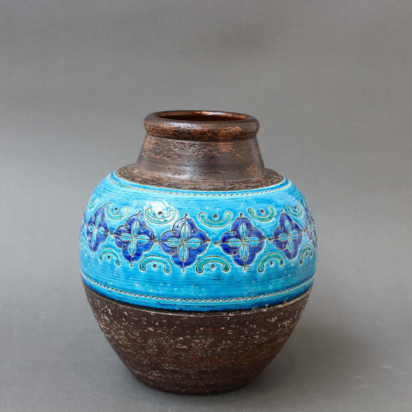 Mid Century Italian Ceramic Vase By Aldo Londi For Bitossi   'Arabesque' (Circa 1960s) photo Home Decor