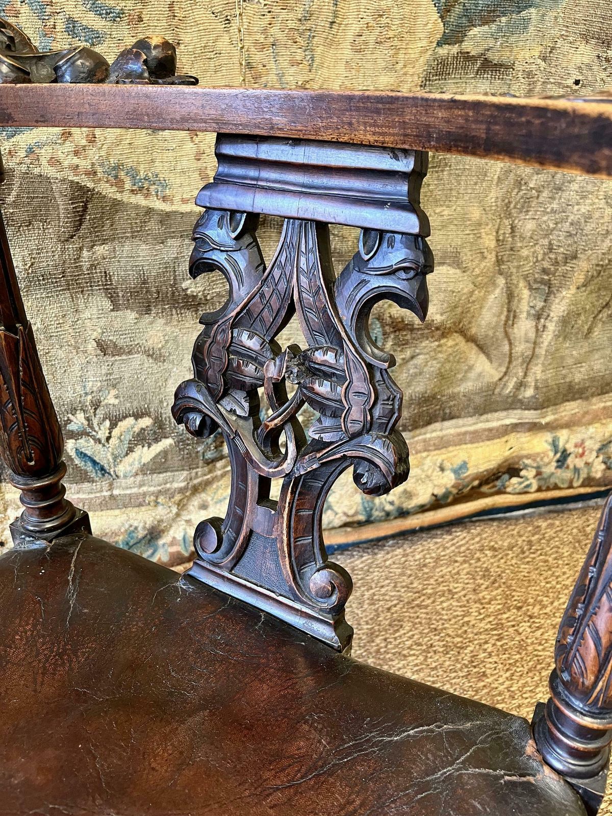 Superb Pair Of 18th Century Carved Armchairs photo 1895.0