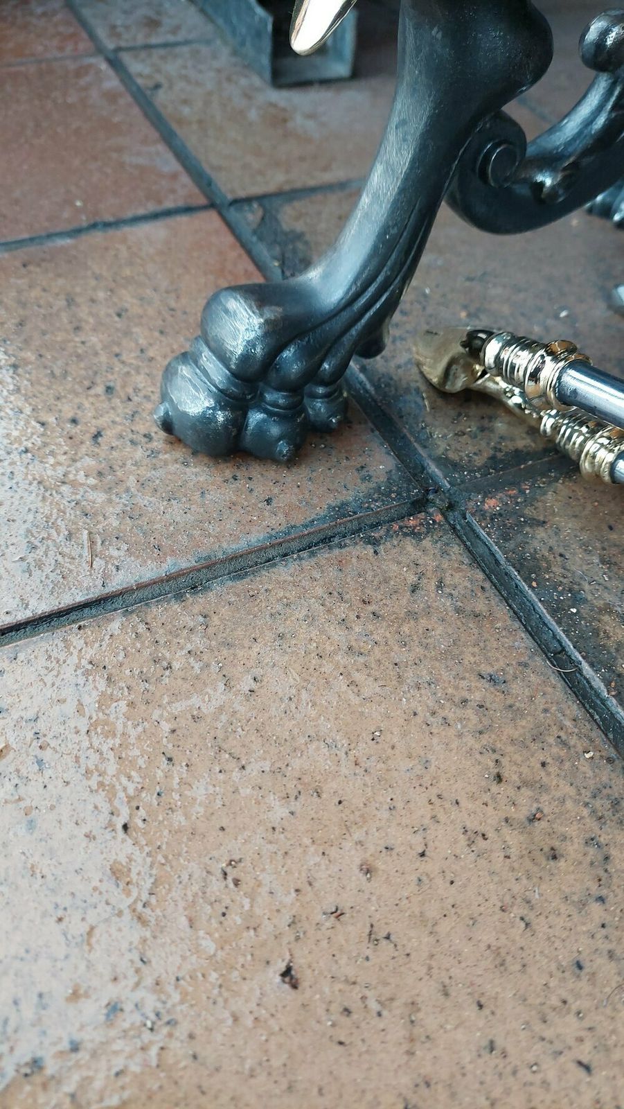 Set Of 3 Victorian Brass And Cast Iron Fire Tools photo Home Fixtures