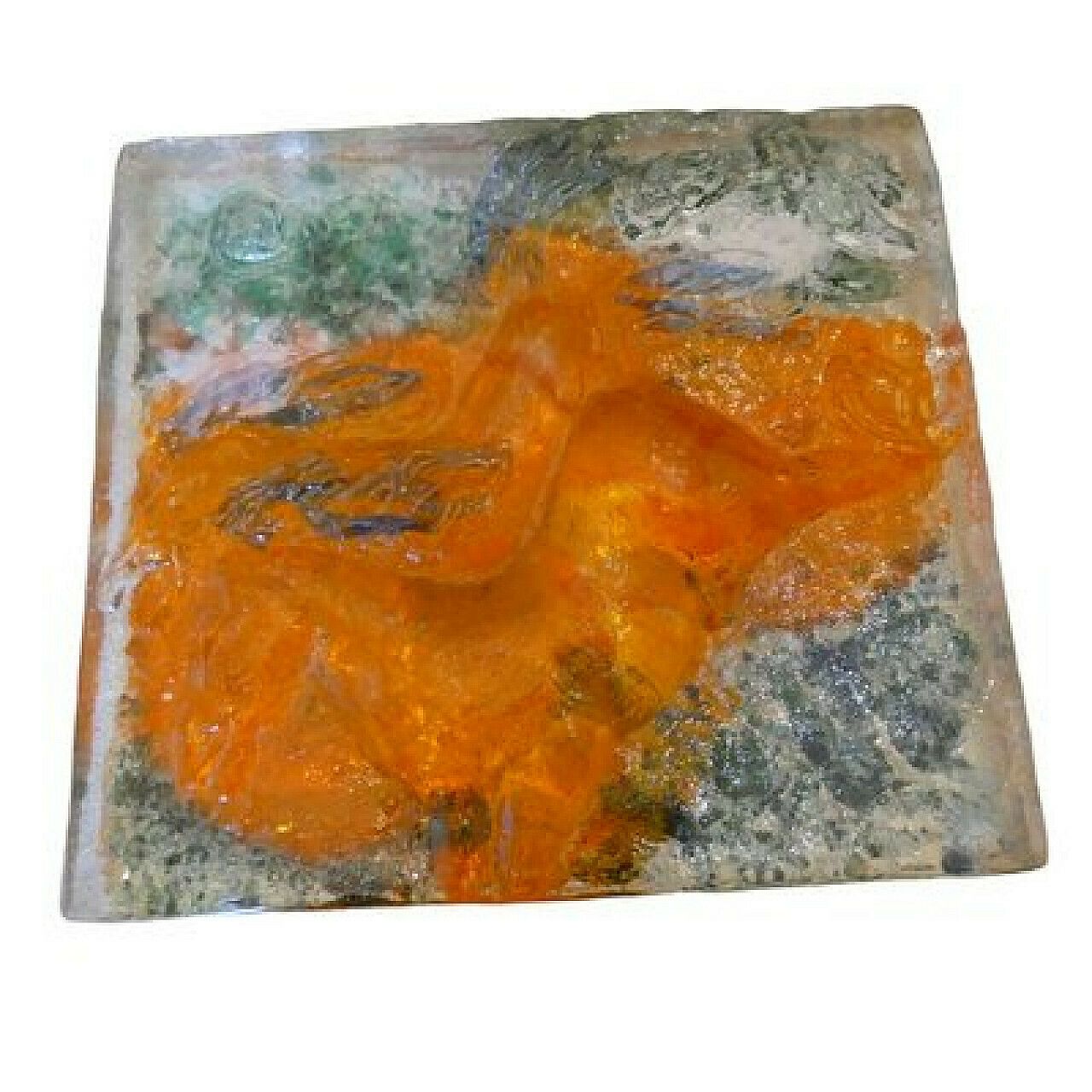 Bas Relief Murano Glass Tile By Rubin For Costantini Fucina Degli Angeli, 1970s photo buy