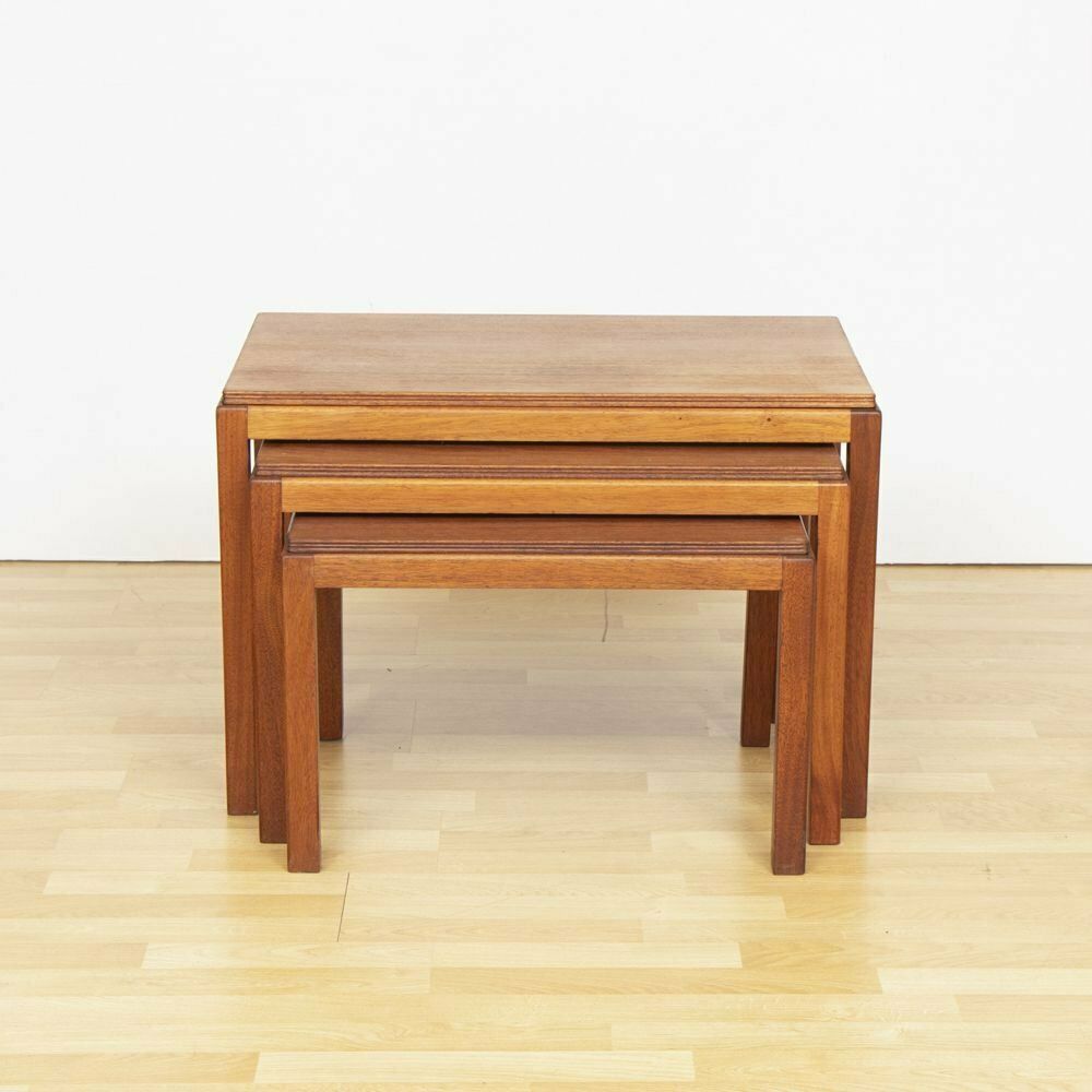 Midcentury Mahogany Nesting Tables By Gordon Russell C.1960s photo furniture