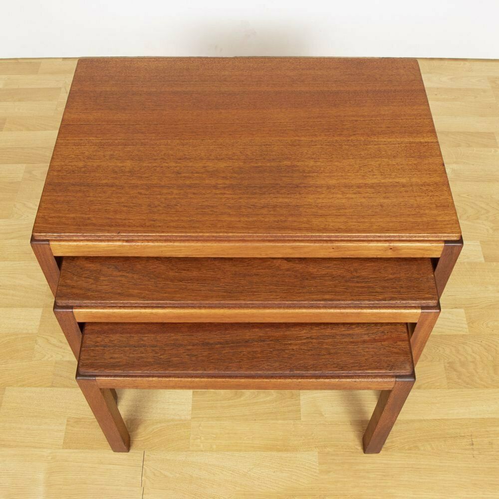 Midcentury Mahogany Nesting Tables By Gordon Russell C.1960s photo 450.0