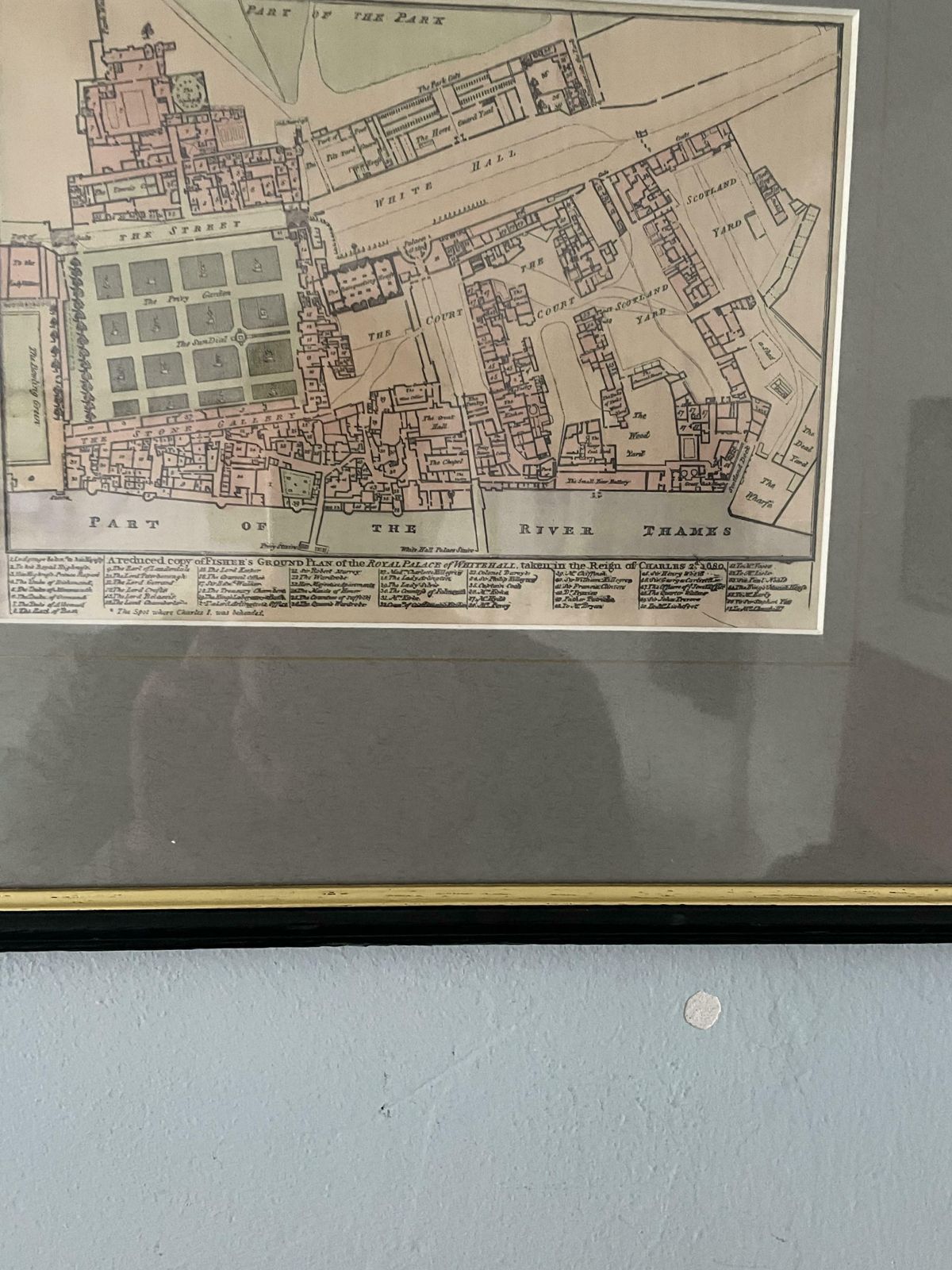 A Reduced Copy Of Fisher's Ground Plan Of The Royal Palace Of Whitehall photo Art