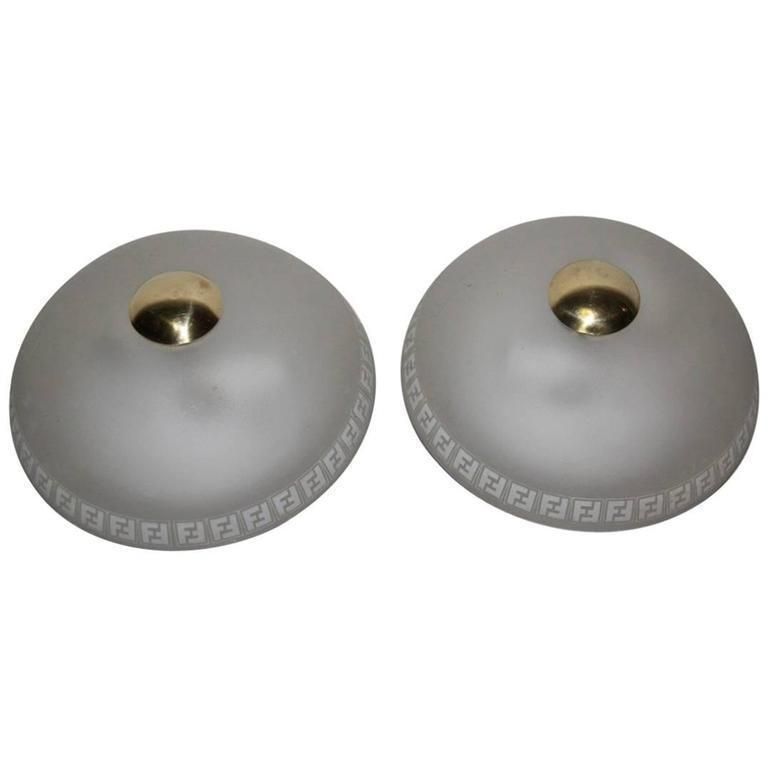 Elegant And Chic Pair Sconces Fendi Design, 1970