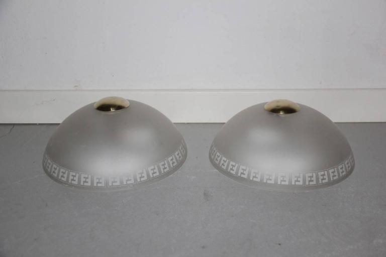 Elegant And Chic Pair Sconces Fendi Design, 1970 photo 1800.0